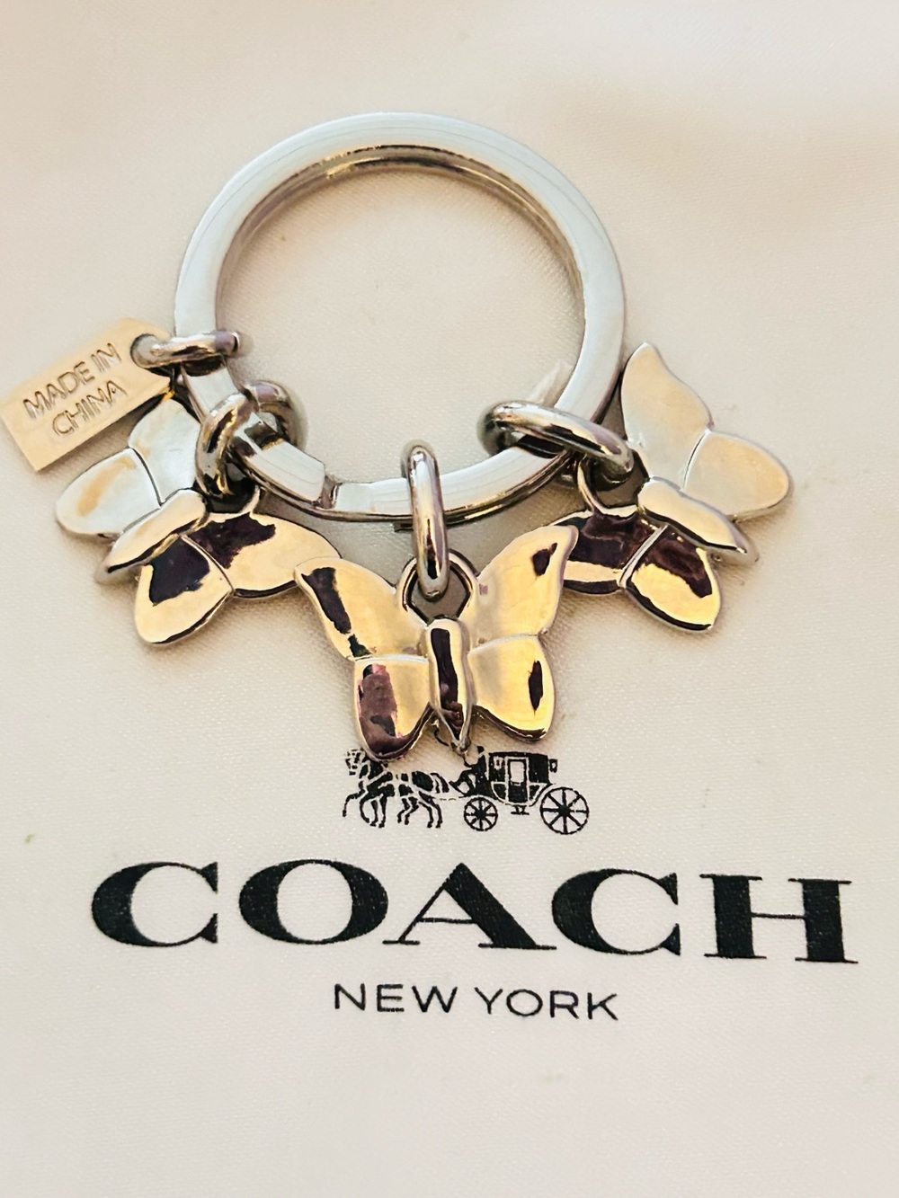 NWOT RARE Coach Y2K Butterfly Keychain/ Bag Charm - Picture 14 of 16